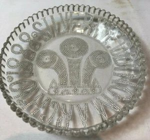 Princess of Wales Glass Antique March 10 1888 Silver Wedding  16.9cm Diameter - Picture 1 of 4