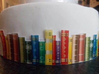 SHARONS EDIBLE BUTTERFLIES 3 Precut Edible Wafer Paper Books cake ribbon/border cake topper