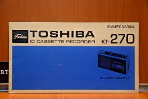 TOSHIBA "IC Cassette Recorder KT-270" Libretto Vintage da Collezione Originale - Imagen 1 de 8