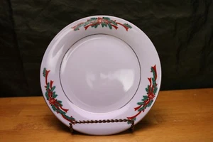 Poinsettia & Ribbons Christmas 7 1/2 " Salad Plate (s) Fine China - Picture 1 of 2