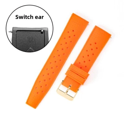 Correa de goma de alta calidad impermeables correas de reloj de silicona para hombre 20 22 mm para Seiko Foto 1 de 4