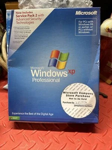 Microsoft Windows XP Professional w/ SP2 Sealed Retail Box Rare Company Purchase - Picture 1 of 17