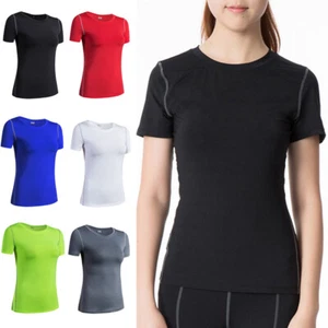 Camiseta de manga corta para mujer yoga fitness correr ropa deportiva de secado rápido - Imagen 1 de 16