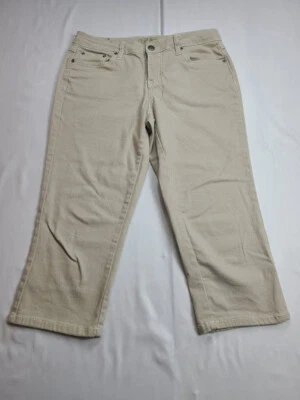 Earl Jean Women's Sz 8P (30x19 MEASURED) Stretch Capri Beige Jeans - Image 1 of 4