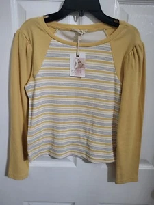 Jessica Simpson Big Girls XL 14-16 Long Sleeve Striped Baseball T-Shirt NWT - Picture 1 of 7