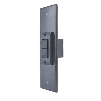 Kit Placca Metallo + Pulsante Elettrocanali momentaneo Argento - Immagine 1 di 4