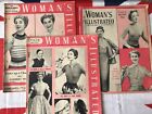 1950s Magazines x 3 Woman’s Illustrated 1954 Dior Knitting Cook Adverts