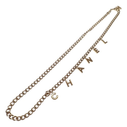 Collana Lunga Logo Chanel Cocomark Catena Kihei Metallo Oro 02A Donna TGIS