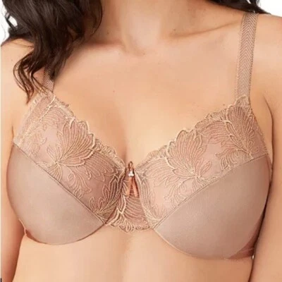 Wacoal 40C Slim Silhouette Underwire Minimizer Beige Full Coverage Bra 857361 - Image 1 of 4