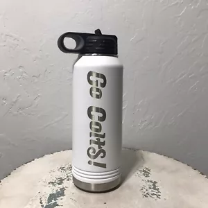 Polar Camel GO COLTS Water Bottle 32 oz with Flip-Top Lid and Straw White - Picture 1 of 8