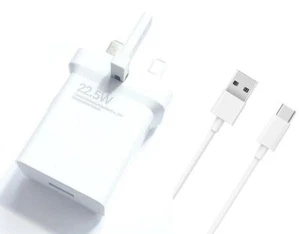 Genuine Xiaomi Fast 22.5W Charger Plug OR USB-C Cable For Mi 10T 5G 10 Youth 5G - Picture 1 of 5