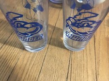 Glass Cups Lot Of 2 Trenton Thunder Hometown Heroes Cloudman