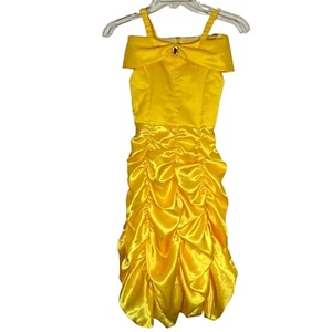 DBOW Beauty Beast Yellow Princess Belle Girl Dress Size 130 (8-9) Dress Up - Picture 1 of 13