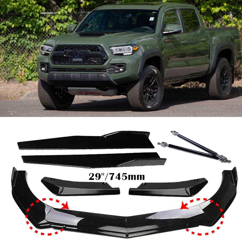 Front Bumper Lip Spoiler Splitter Side Skirt Rear Lip For Toyota tacoma P - Imagem 1 de 4