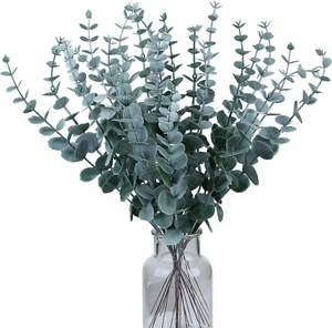 24Pcs Eucalyptus Stems Artificial Eucalyptus Leaves Stems Artificial Fake Flower - Picture 1 of 12