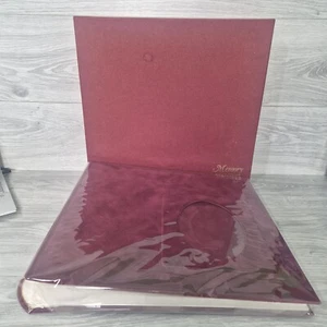 Vintage Velvet Red Photo Album 14" x 15" New Sealed Weddings Family Pictures - Foto 1 di 6