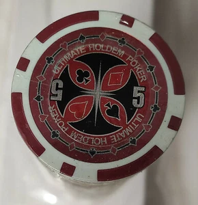 50 Stück Pokerchips Ultimate Holdem Poker Wert 5 14 gramm Neu OVP - Bild 1 von 2