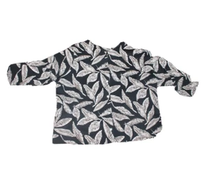 Camisa Mujer XL Paños Otoño Hojas Negras y Doradas Tropical Studio Works - Imagen 1 de 6