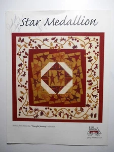 Red Wagon Quilt Pattern STAR MEDALLION Leaflet SIGNED Auto by Gerry Kimmel-Carr - Picture 1 of 3