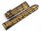 Watch Strap Crocodile Gold Made IN Italy Buckle Barb Classical Unisex Watch