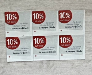 Rossmann Gutscheine 6 Coupons 10 % auf alles gültig bis 31.08.2025 - Bild 1 von 1