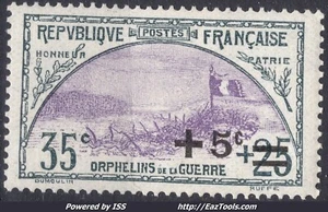 FRANCE ORPHELINS DE GUERRE 5c SUR 35 + 25c N° 166 NEUF * AVEC CHARNIERE - Picture 1 of 2
