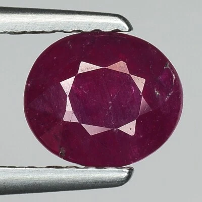 1.40Cts 100% NATURAL RED OVAL CUT RUBY HEATED NOT GLASSFILL LOOSE GEMSTONES M454 - Image 1 of 4