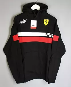 FERRARI HOODIE JACKET ROSSO CORSA RACE SDS BY PUMA SOFTSHELL RED 531650-01 BLACK - Picture 1 of 8