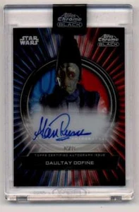 ALAN RUSCOE AS DAULTAY DOFINE 2024 TOPPS CHROME BLACK STAR WARS AUTO #/99 T5457 - Picture 1 of 2