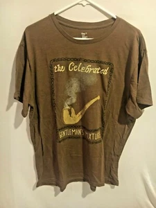 GAP Men's Brown Pipe Graphic Print The Celebrated Gentleman's Mixture T-Shirt XL - Picture 1 of 3