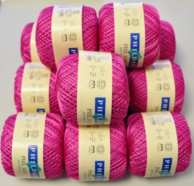 300g (12x25g) Phil Soie reine Seide von Phildar Fb.005 fuchsia - Bild 1 von 2