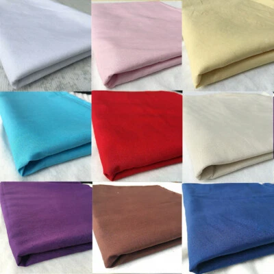 Solid Cotton Fabric Plain Quilting Sewing Craft Patchwork Cloth BY The Yard - Image 1 of 4