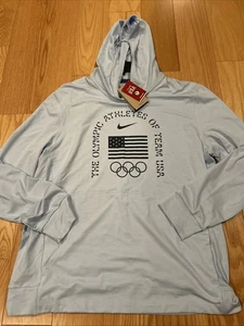 Nike 2024 Paris Olympics Dri-FIT USA Restore Yoga Lightweight Hoodie Sz L FN0980 - Picture 1 of 8