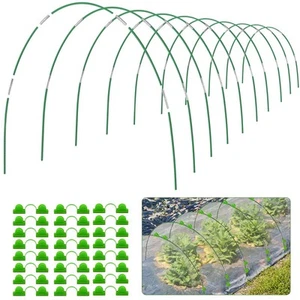Garden Hoops 7ft Grow Tunnel, 30pcs Greenhouse Support Hoops Rust-Free Frame - Picture 1 of 8