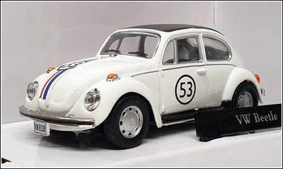 Cararama escala 1/43 251PND - Volkswagen Beetle Herbie #53 - blanco Foto 1 de 4