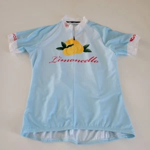 Sugoi Limoncello Cycling Jersey Size Large EUC Light Blue Quarter Zip Pockets - Picture 1 of 10