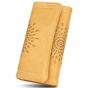 Womens Wallets RFID Blocking PU Leather Clutch Long Wallet for Women Card Hol... - Picture 1 of 6