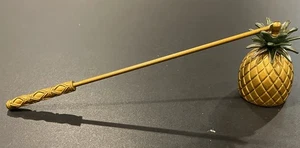 Vtg Party Lite Brass Pineapple Swivel Candle Snuffer 7.5” - Picture 1 of 1