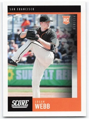 2020 Score #9 Logan Webb RC [San Francisco Giants] [Base Set Baseball Card] - Image 1 of 2
