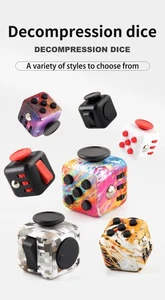 New Stress-Relief Magic Cube Dice with Handle Compact Fidget Toy for All Ages - Picture 1 of 34