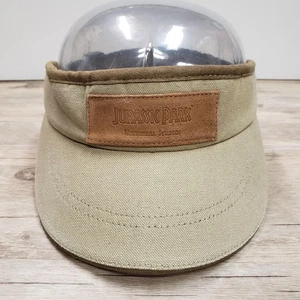 Jurassic Park Hat Visor Strap Back Khaki Brown Universal Studios Patch Mens - Picture 1 of 9