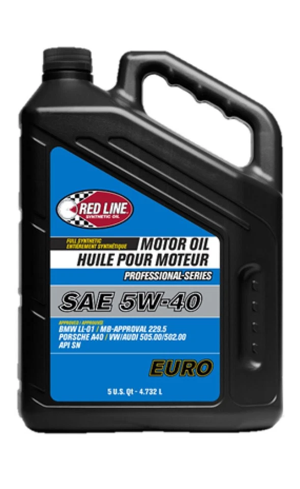 Aceite de motor Red Line Pro-Series Euro 5W40 - Estuche de 5 cuartos de galón de 3 12905 Foto 1 de 1