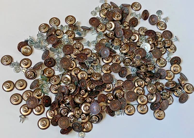 Levi's Original Stud Rivet Jeans Jacket Button Brown Levi Strauss & Co x 200 - Image 1 of 4