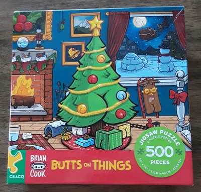 Ceaco Brian Cook Butts on Things Christmas Puzzle 500 Pieces NEW NIB - Image 1 of 4