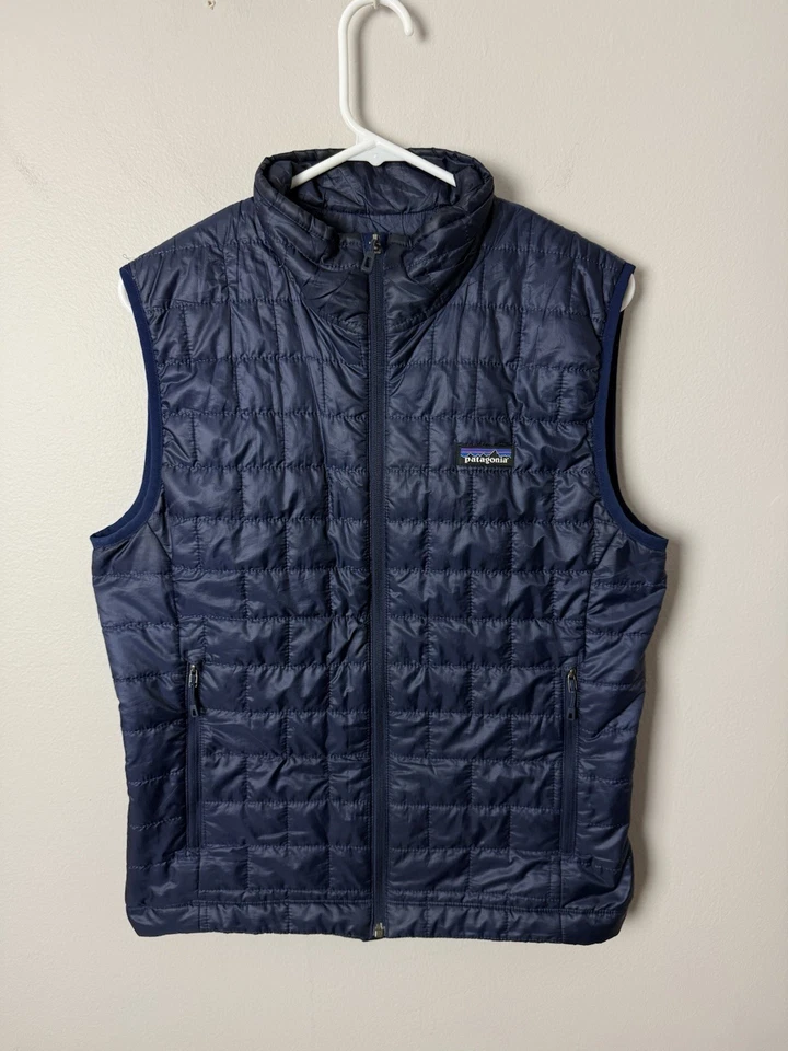 Patagonia Nano Puff Men's S Dark Blue Zip Vest Jacket - Image 1 of 4