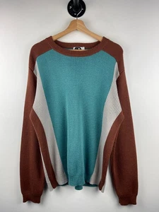 Vintage Levis Silver Tab Brown & Blue Knit Sweater Size M - Picture 1 of 4
