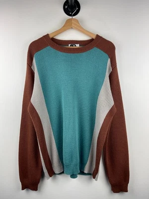 Vintage Levis Silver Tab Brown & Blue Knit Sweater Size M - Image 1 of 4