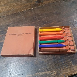RAR Ruleta Co. Juwelier Schraubendreher Set Nr. 555 Vintage Werkzeuge Uhrmacher NY - Bild 1 von 8