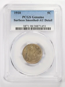 1910 Liberty V Nickel 5C PCGS AU Detail - Picture 1 of 4