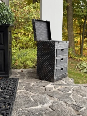 West Point Steel Locker/ /Table. Excellent Condition. Man Cave! Night Table - Image 1 of 4